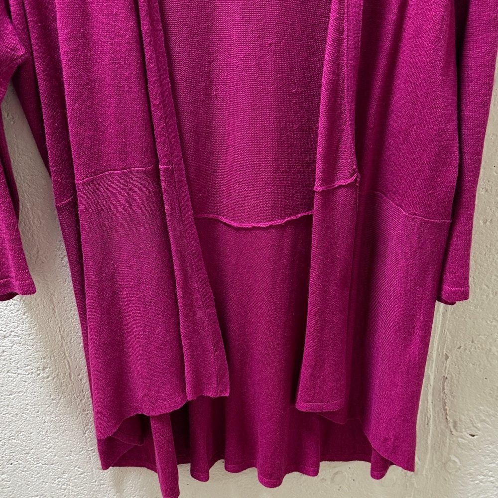 Eileen Fisher Raspberry Cardigan - Picture 4 of 11